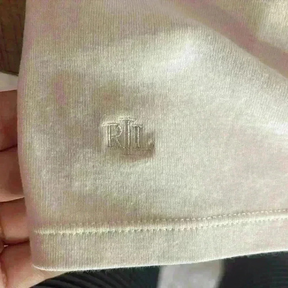 Lauren Ralph Lauren basic T shirt round neck pale pink SIZE XL - Picture 7 of 9